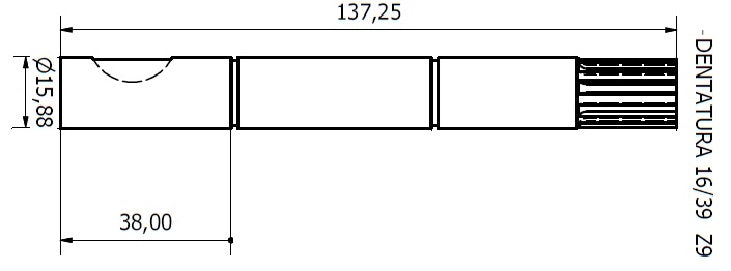 6736-ALBERO POMPA GEN 1 L=137.2