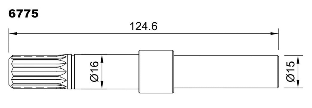 6775-ALBERO POMPA YM 129573-42501