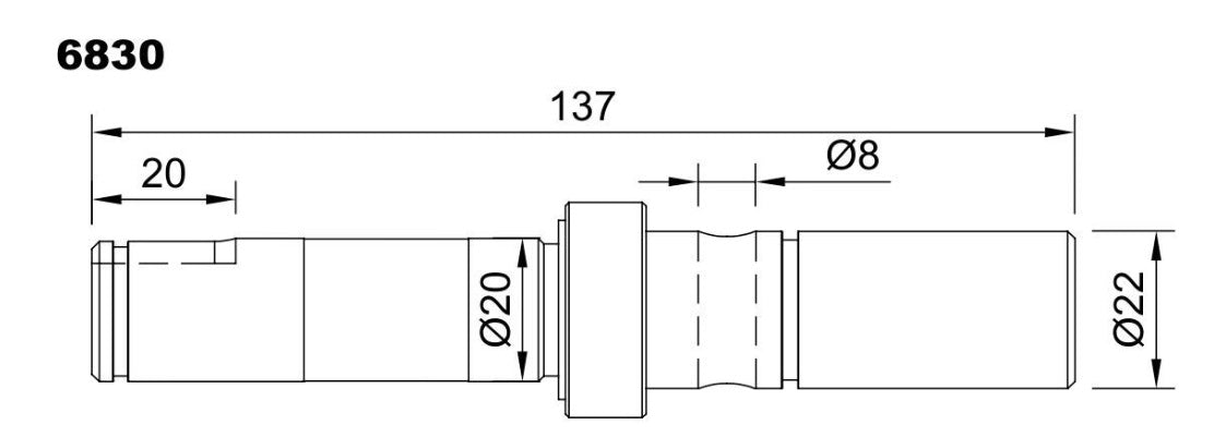 6830-ALBERO POMPA PIST1 L=137