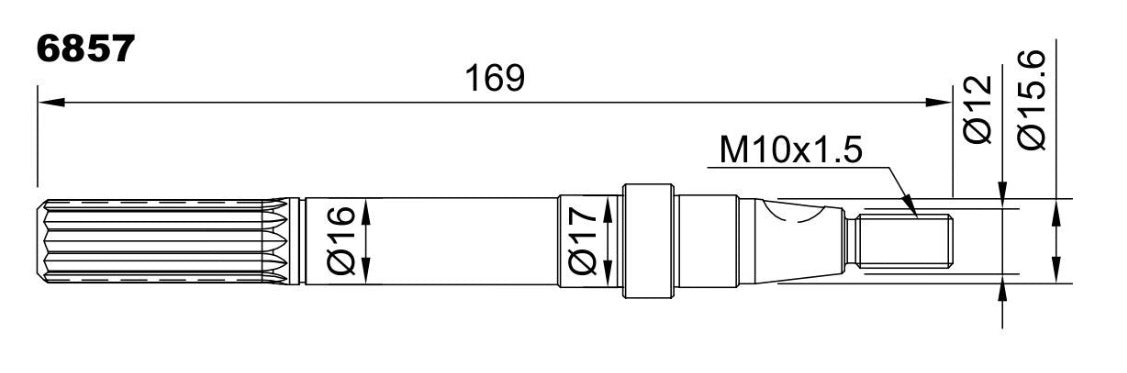 6857-ALBERO POMPA JBYYY L=169
