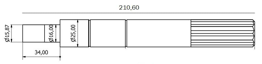 PM 40/SAE PUMP SHAFT