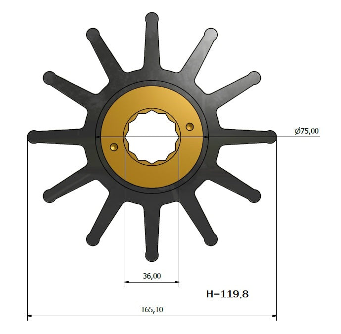 6908-GIR. MITSUB 6.5 INCH