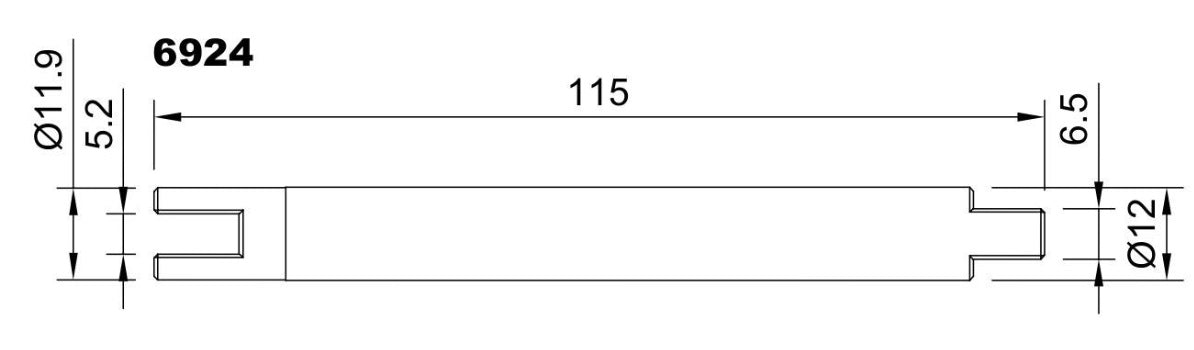 6924-ALBERO POMPA OBERDORFER L=115