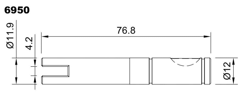6950-ALBERO POMPA GEN 6 L=76.8