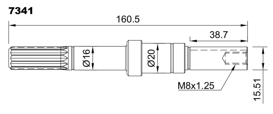 7341-ALBERO JB 6718-0000 L=160.5