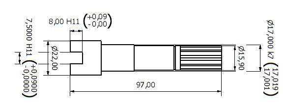 NEW ST147 PUMP SHAFT