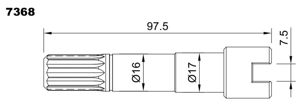 NEW ST147 PUMP SHAFT