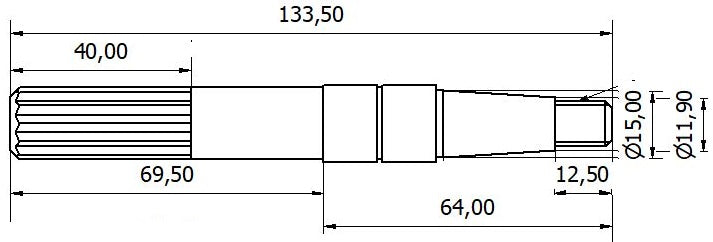 7382-ALBERO POMPA JH 24475 L=133.5