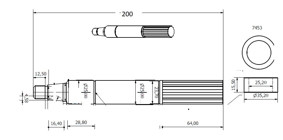 7452-ALBERO PER JH 24413 L=200