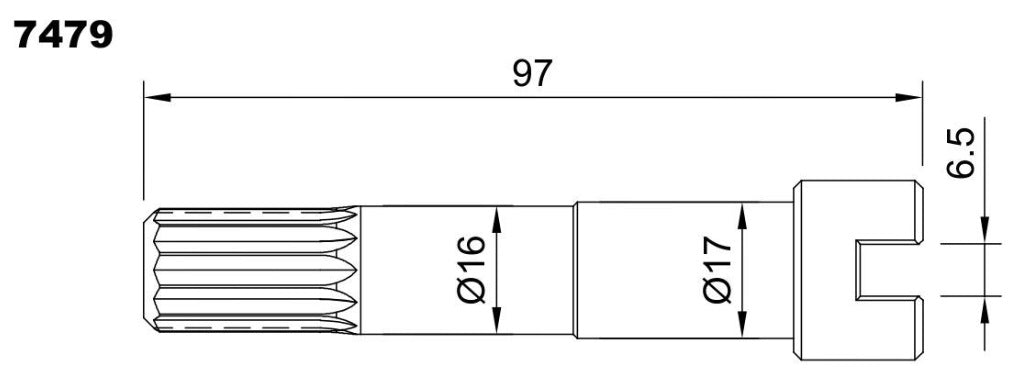 7479-ALBERO POMPA ST 1049 L=97