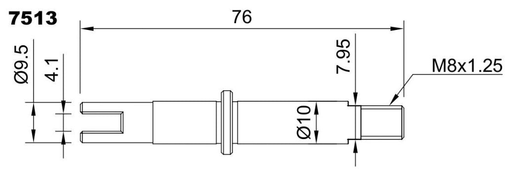 7513-ALBERO POMPA YM124070-42061 L=76