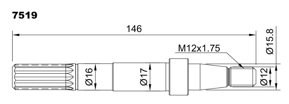 7519-ALBERO POMPA ST 281 L=146