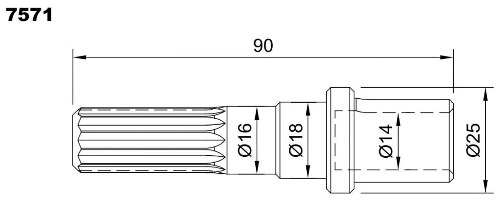 7571-ALBERO BG 130 L=90