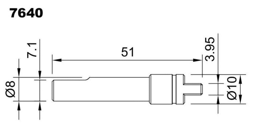 7640-ALBERO POMPA YM 1GM L=51