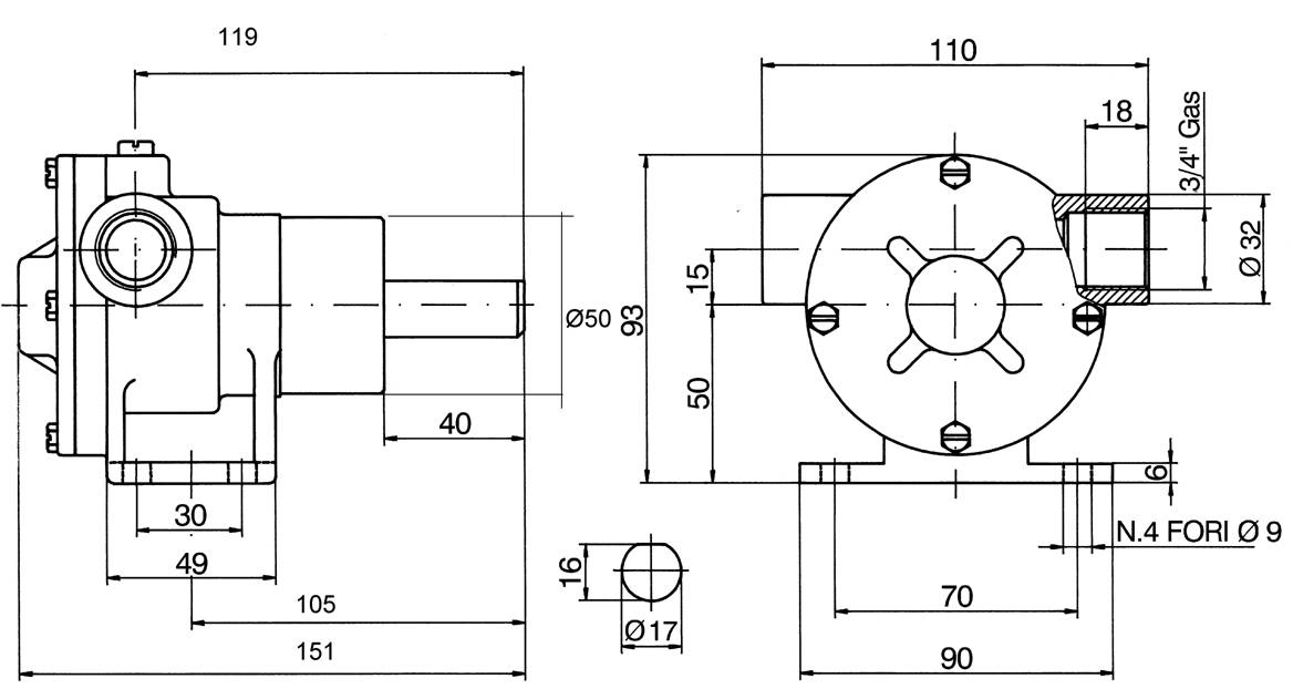 6252-POMPA PM 35/JH CON SUPPORTO
