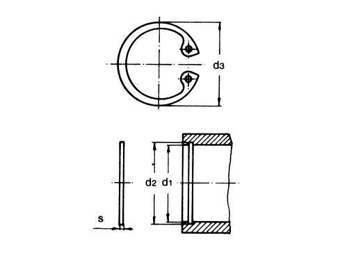 SEEGER J 72 x 2.5 UNI3654 -A40