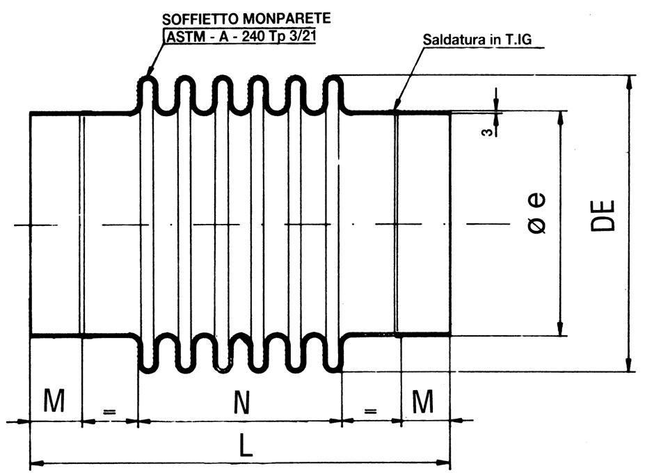 TRONCH. INOX A SALD.DN70 D=74