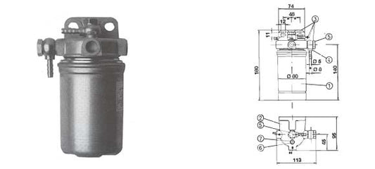 FILTRO GAS.CON SUPPORTO FG27