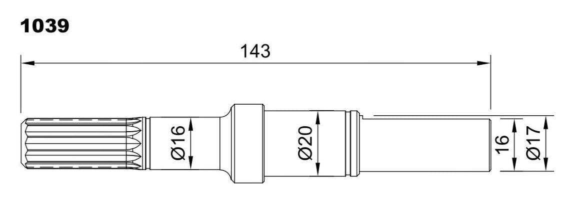 PM 36/S PUMP SHAFT