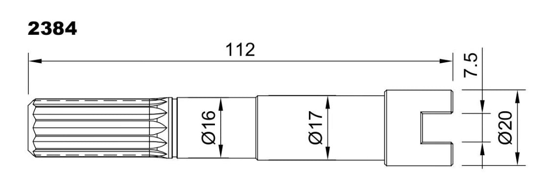 ST 146 PUMP SHAFT