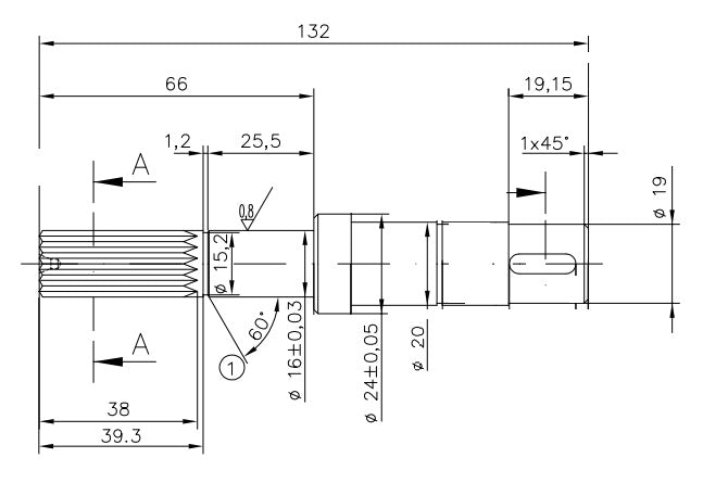 2407-ALBERO POMPA ST 150-CZ 1 L=132