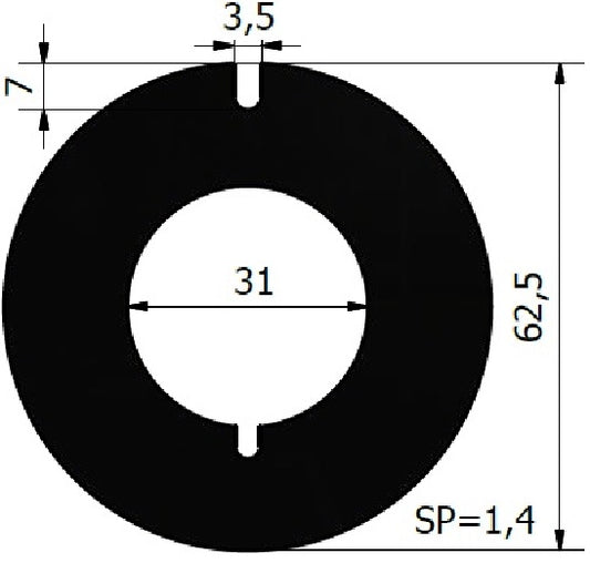 2413-ANELLO RAS. 62.5x31x1.5