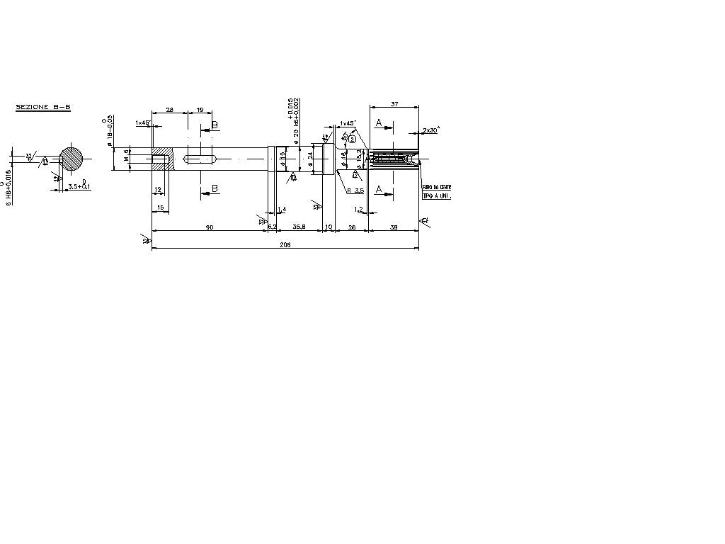 2440-ALBERO POMPA PM 36F L=206