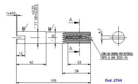 2764-ALBERO POMPA ST 507 L=117