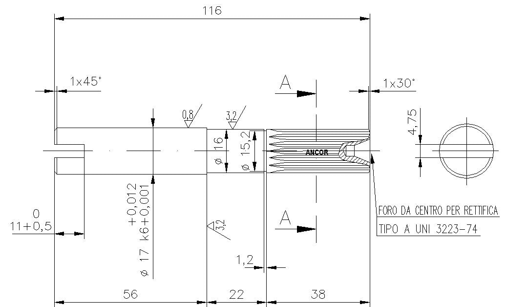 3194-ALBERO POMPA ST 145 L=116