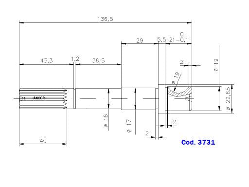 3731-ALBERO POMPA ST 151 L=136.5