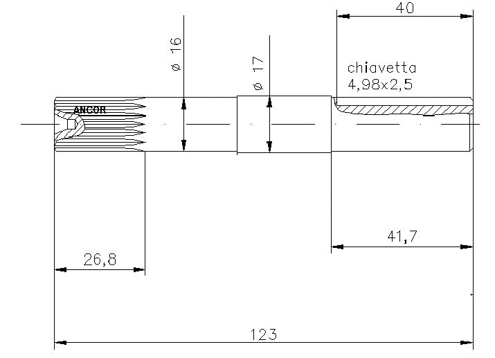 ST 176 PUMP SHAFT