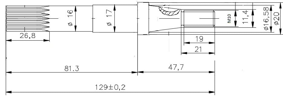 3876-ALBERO POMPA ST 153 L=129