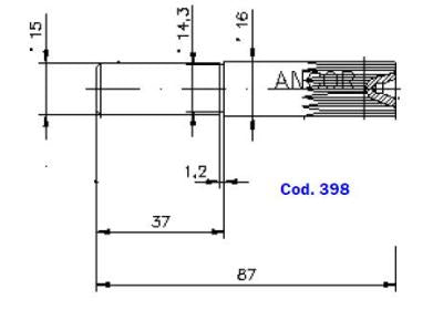 398-ALBERO POMPA CZ 3/4 L=87