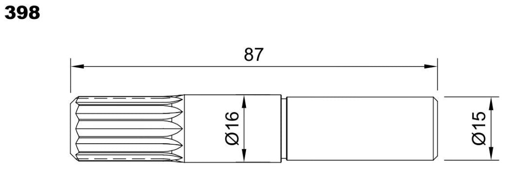 398-ALBERO POMPA CZ 3/4 L=87