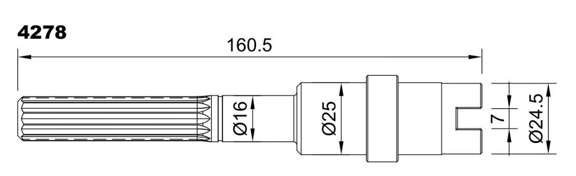 4278-ALBERO POMPA JB 29700-1301 L160