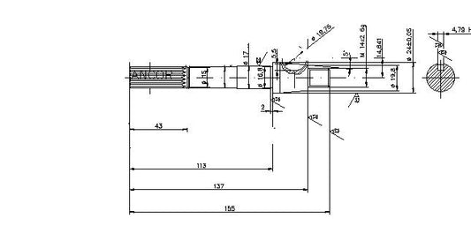 4377-ALBERO POMPA ST 155 L=155