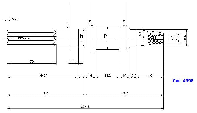 PM 41 EM PUMP SHAFT