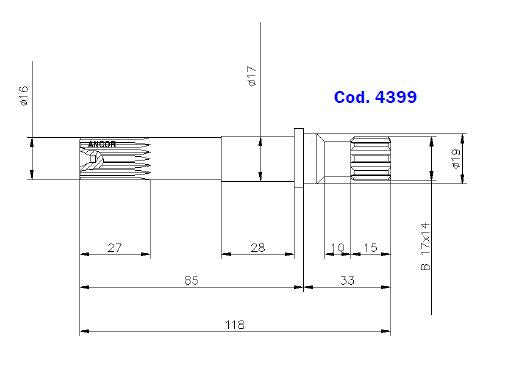 ST 157 PUMP SHAFT