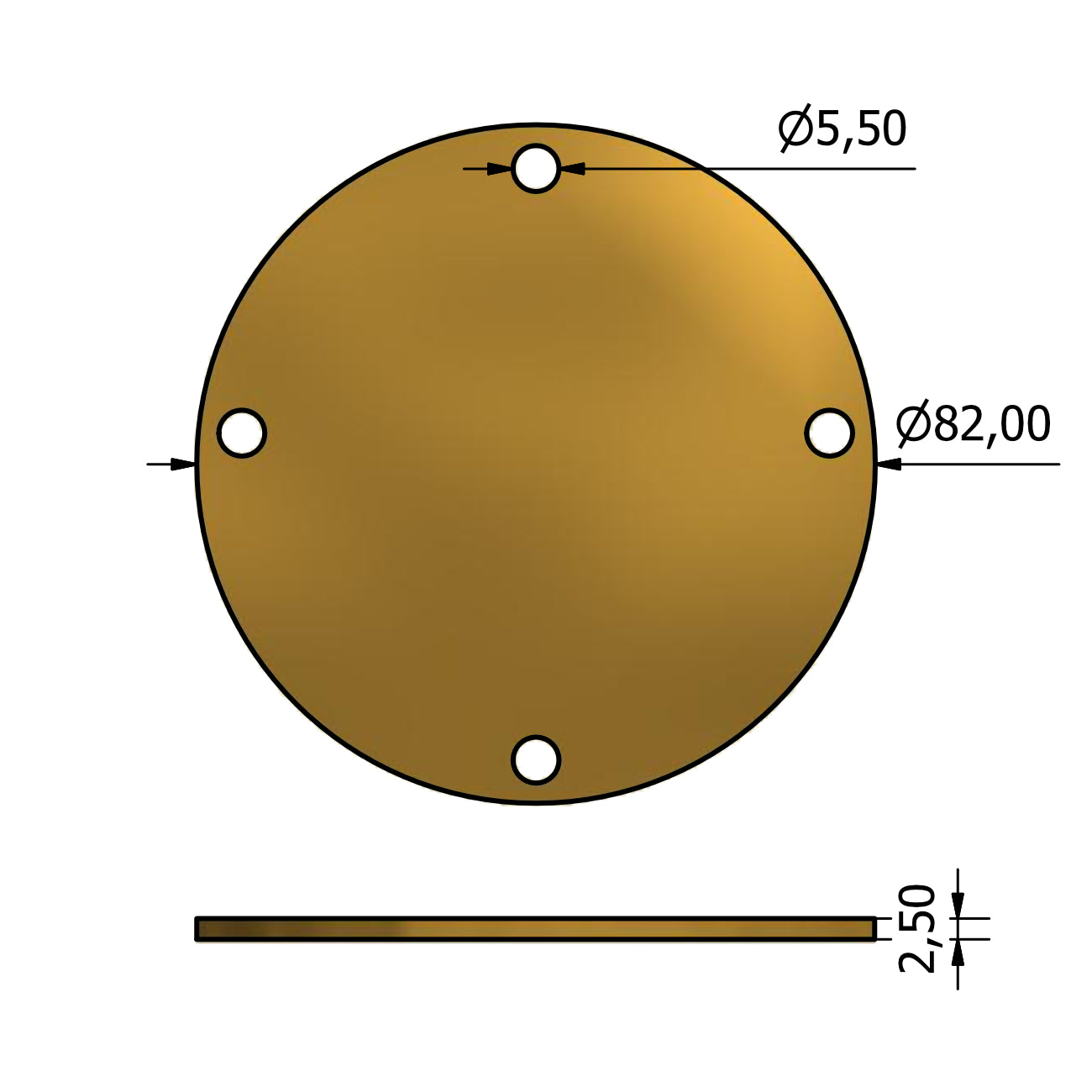 4407-COPERCHIO PER POMPA D.82