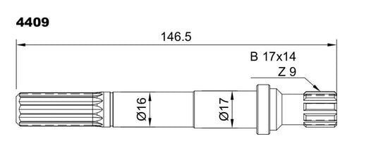 4409-ALBERO POMPA  ST 164 L=146.5
