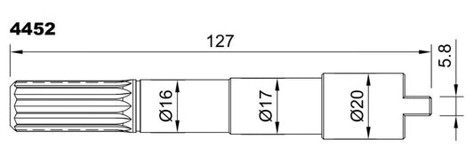 4452-ALBERO POMPA ST 274 L=127