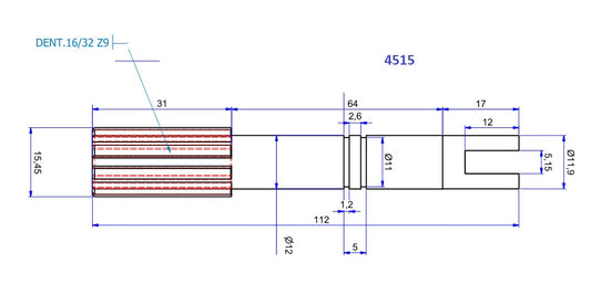 4515-ALBERO POMPA ST 166 L=112