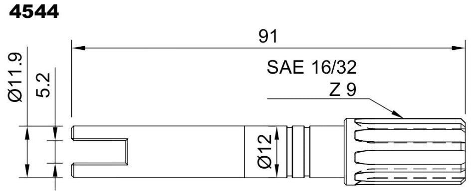 ST 167 PUMP SHAFT