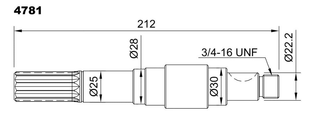 PUMP SHAFT F8B-903-10-21915