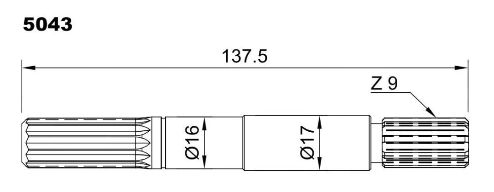 5043-ALBERO POMPA ST 213 L=137.5