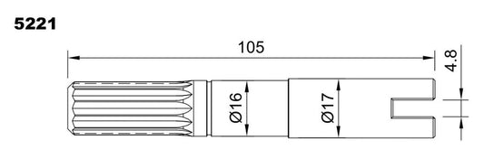 5221-ALBERO POMPA ST 160/T L=105