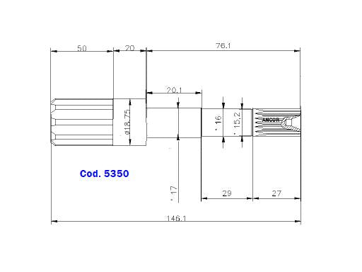 5350-ALBERO POMPA ST 216 L=146