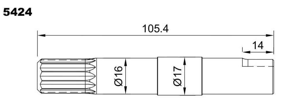 5424-ALBERO POMPA ST 220 L=105.4