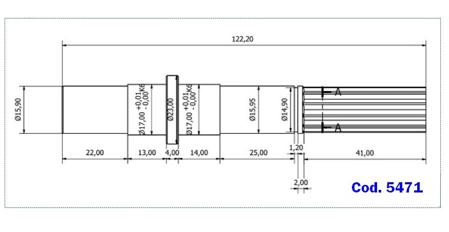 5471-ALBERO POMPA JB 50560-0001 L122