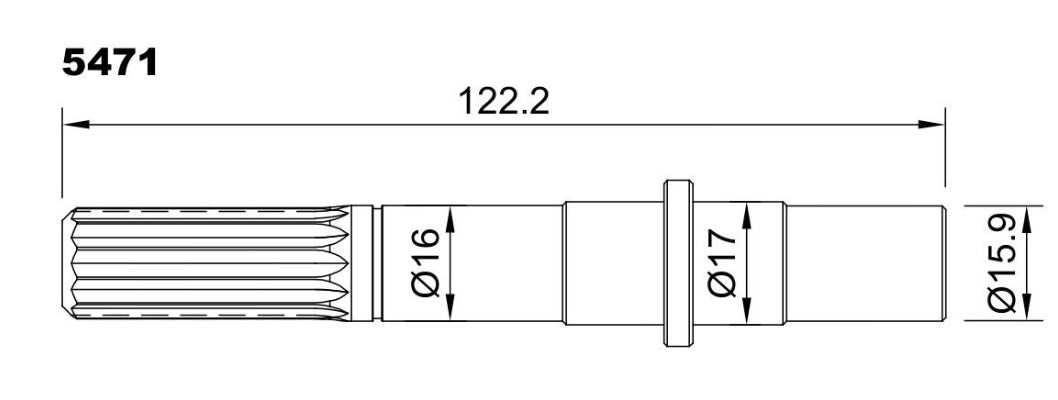 5471-ALBERO POMPA JB 50560-0001 L122